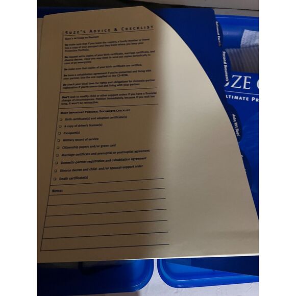 Suze Orman The Ultimate Protection Portfolio & Hard Storage Case Estate & Tax - Picture 5 of 14